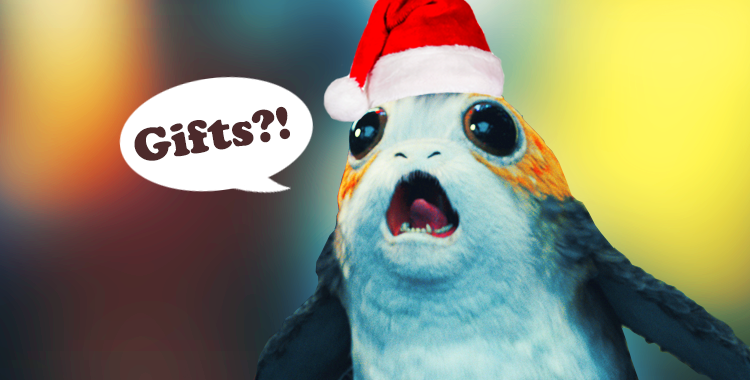 christmas porg lego